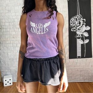 Purple Acid Wash “Los Angeles” Muscle Tank